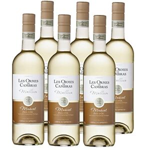 Les Ormes De Cambras Vin Blanc Moelleux Muscat IGP Pays d'Oc Lot de 6 bouteilles x 75cl - Publicité