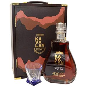 Kavalan KING CAR GROUP 40th ANNIVERSARY Single Malt Whisky 56,3% Vol. 1,5l in Holzkiste with glass - Publicité