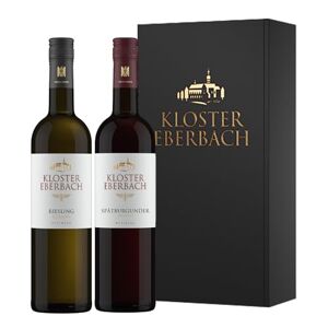 Kloster Eberbach Coffret cadeau de 2 bouteilles Pinot Noir et Riesling classique de Rheingau, Allemagne (2 x 0,75 l) - Publicité