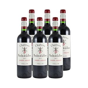 Château Moulin de la Rose Saint-Julien Cru Bourgeois Rouge 2017 Vin AOC Rouge de Bordeaux Lot de 6x75cl Cépages Cabernet Sauvignon, Merlot - Publicité