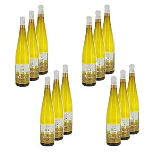 Jux Lot 12x Vin blanc Alsace Réserve Riesling AOP Bouteille 750ml - Publicité