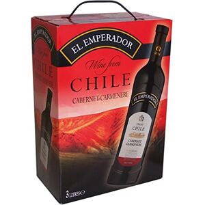 El Emperador Vin rouge chilien Cabernet Carmenere cubi 3L Bag in Box, Valle Central Chili (1 x 3 L) - Publicité