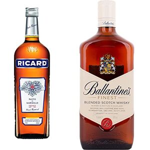 RICARD Pastis de Marseille 100cl 45% & Ballantines Finest Blended Scotch Whisky 1Litre - Publicité