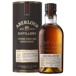 ABERLOUR 18 Years Old Double Sherry Cask Finish 43% Vol. 0,7l in Giftbox - Publicité