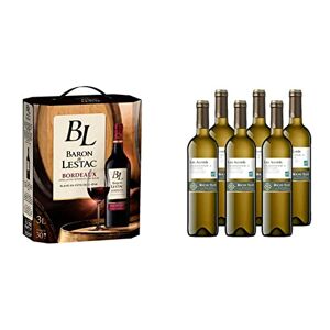 BARON DE LESTAC – Vin Rouge (3L) – AOP Bordeaux – Bag in Box & Les Accords de Roche Mazet Chardonnay Viognier IGP Pays d’Oc Terra Vitis Lot de 6 bouteilles x 75 cl - Publicité