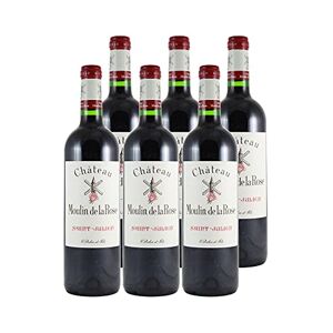 Château Moulin de la Rose Saint-Julien Cru Bourgeois Rouge 2018 Vin AOC Rouge de Bordeaux Lot de 6x75cl Cépages Cabernet Sauvignon, Merlot - Publicité