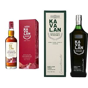 Kavalan Triple Sherry Cask Single Malt Whisky 40% Alcool Origine : Taïwan/Yilan County Bouteille de 70 cl & Concertmaster Port Cask Finish Whisky Single Malt 40% Alcool 70 cl - Publicité