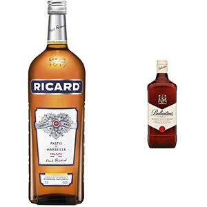 RICARD Pastis de Marseille 150cl 45% & Ballantines Bouteille en Verre Whisky 40% Not Stated Blended Scotch 1.5 L - Publicité