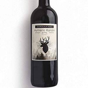 CADEAUX.COM Bouteille de vin de Bordeaux personnalisée anniversaire Cerf - Publicité