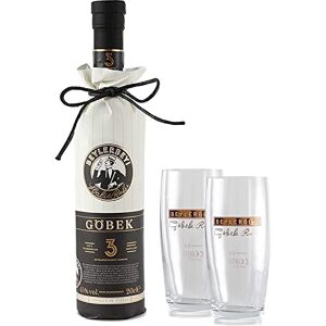 Beylerbeyi RAKI    Lot de 1 Bouteille de Raki Turc de 100cl + 2 Verres à Raki   Eau de Vie Turque Aromatisée à l'Anis 100% Raisins Frais Sans Sucres Ajoutés - Publicité