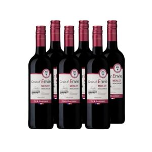 Grain d'Envie Fruités Merlot Rouge Sans Alcool Moins De 0.5% Vol Lot de 6 bouteilles x 75 cl - Publicité