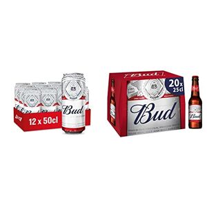 Bud Bière  5% Pack 12 Canettes 50cl & Bière  5% Pack 20 Bouteilles 25cl - Publicité