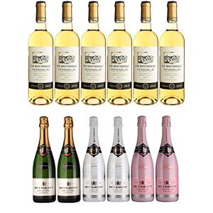 CH. ROUSSEAU CH Rousseau Monbazillac Vin Blanc Liquoreux 75 cl Lot de 6 & Brut Dargent Assorti dégustation Vin effervescent 2x Chardonnay Brut, 2x Ice Chardonnay, 2x Ice Rosé Pinot Noir (6 x 0.75 L) - Publicité