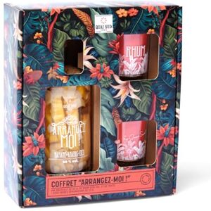 QUAI SUD Coffret Rhum 30% vol. "Arrangez-moi!"   70cl   Banane Ananas Coco (+ 2 Verres) - Publicité