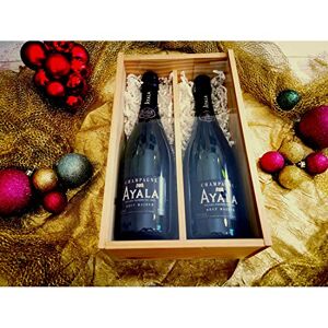 Wine And More Champagne gift box Ayala / 2 Brut Majeur/Transparent glass - Publicité