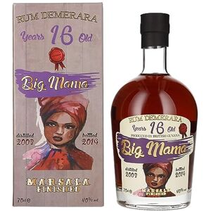 Big Mama 16 Years Old Rum Demerara Marsala Finished 40% Vol. 0,7l in Giftbox - Publicité