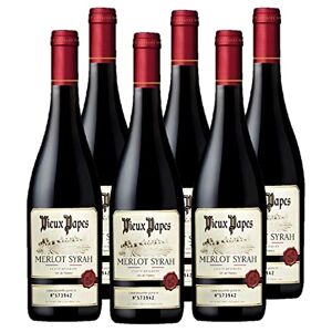VIEUX PAPES Vin Rouge Vin de France Cépages Merlot Syrah Lot de 6 bouteilles x 75 cl - Publicité