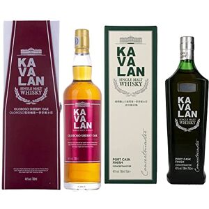 Kavalan Oloroso Ex-Sherry Oak Single Malt Whisky 46% Alcool Origine : Taïwan/Yilan County Bouteille de 70 cl & Concertmaster Port Cask Finish Whisky Single Malt 40% Alcool 70 cl - Publicité