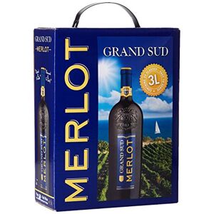Grand Sud Merlot Vin Rouge du Pays d'Oc, France Bag in Box 3l (1 x 3 L) - Publicité