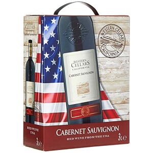 WESTERN CELLARS California Vin Rouge Cabernet Sauvignon de Californie Bag in Box BIB 3L (1 x 3 l) - Publicité