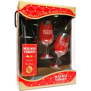 Málaga Virgen bouteille 75cl + 2 catavinos Vin de liqueur doux D.O. "Málaga - Publicité