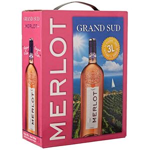 Grand Sud Merlot Vin Rosé du Pays d'Oc, France Bag in Box 3l (1 x 3 L) - Publicité