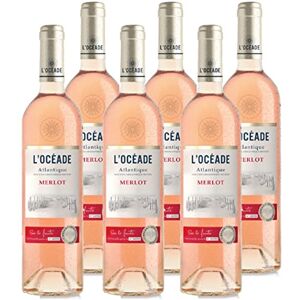 Castel Freres L'Océade Vin rosé Merlot Rosé IGP Atlantique Lot de 6 bouteilles x 75 cl - Publicité