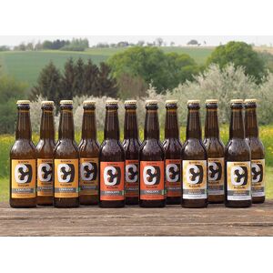 PACK BIERES – 4 blondes + 4 ambrées + 4 blanches – 12x33cl - En direct de Micro brasserie Blessing (Bas-Rhin) - Publicité