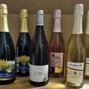 Lot Découverte : Clairette de Die AOC, Vin Blanc IGP Drome, Mousseux Rosé - En direct de Domaine Truchefaud (Drôme) - Publicité