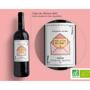 Cadeaux.com Bouteille de vin bio personnalisée - Veux-tu être (...) ?