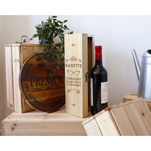 Cadeaux.com Caisse à vin personnalisée en bois - Meilleure Grand-mère - Publicité