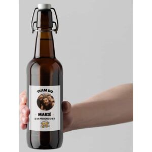 Cadeaux.com Bouteille de bière personnalisée photo - Enterrement de vie de garçon