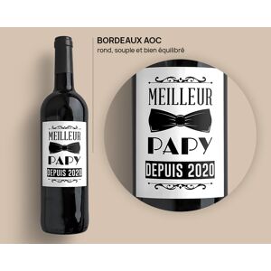 Cadeaux.com Bouteille de vin de Bordeaux personnalisée - Meilleur Grand-Père