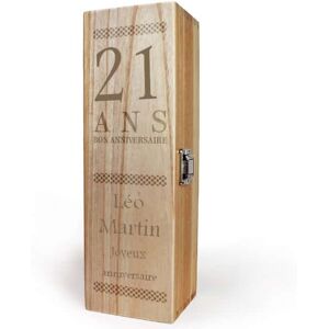 Cadeaux.com Caisse à vin personnalisable homme 21 ans