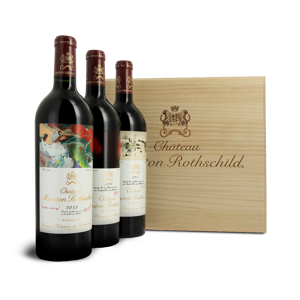 Château Mouton Rothschild - caisse 3 bouteilles Composition - Publicité