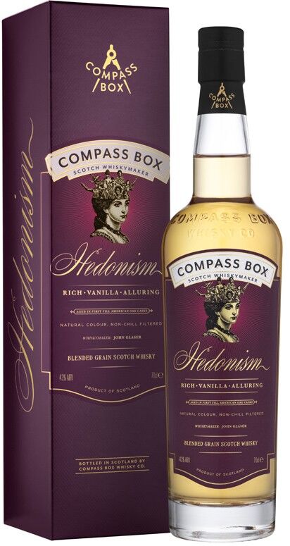 Compass Box HEDONISM whisky, blended grain 43%