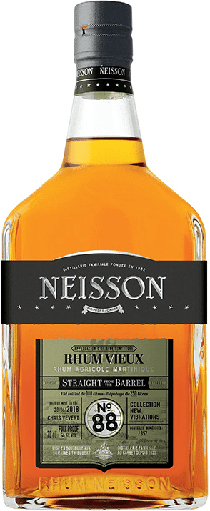 NEISSON 2018 Rhum Straight from the Barrel fût n°88 Vevert 54,6%