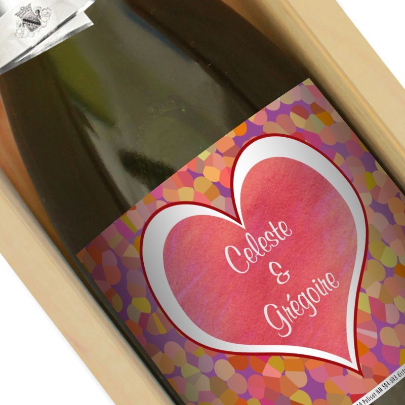 Amikado Champagne Saint Valentin personnalisé