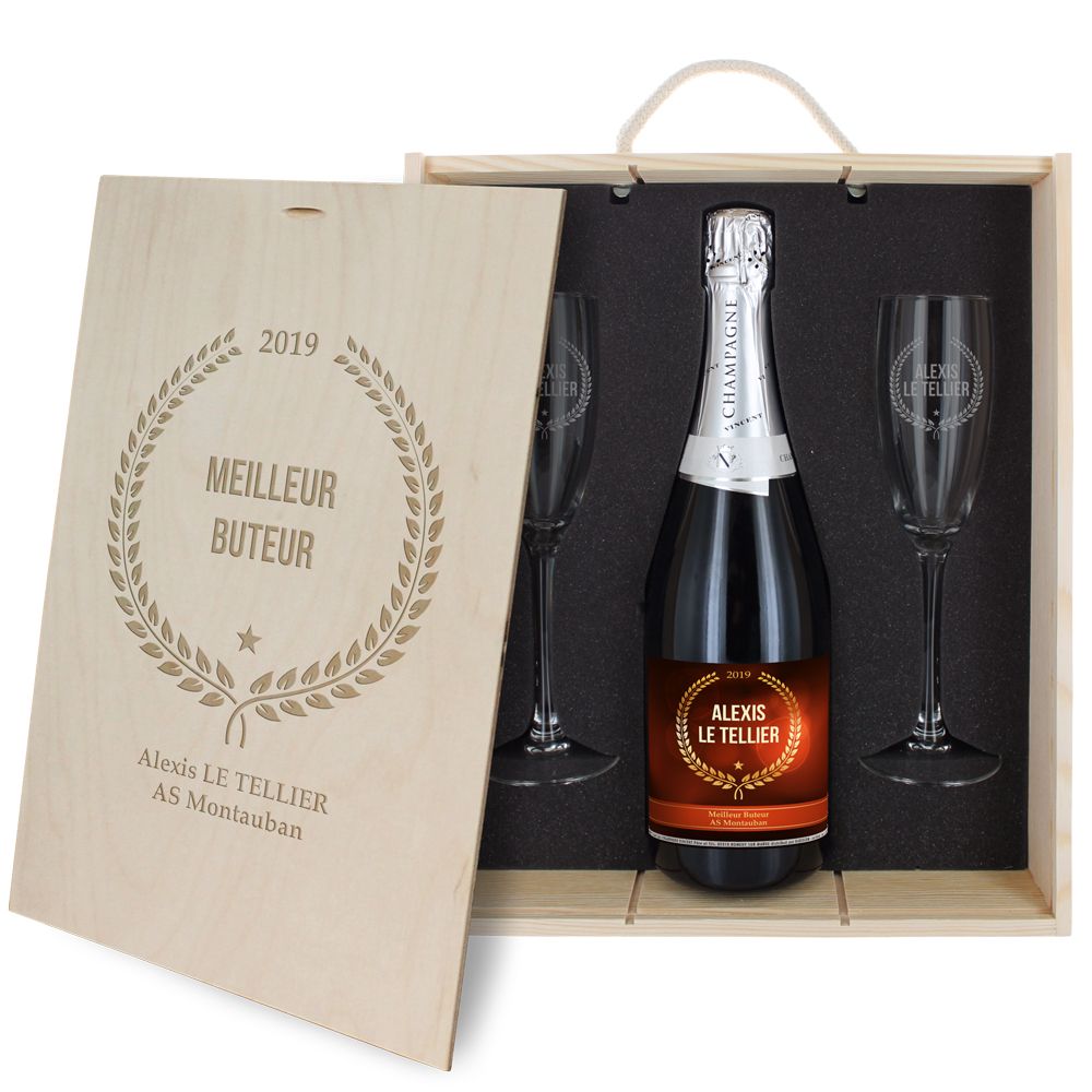 Amikado Coffret à Champagne personnalisé Award