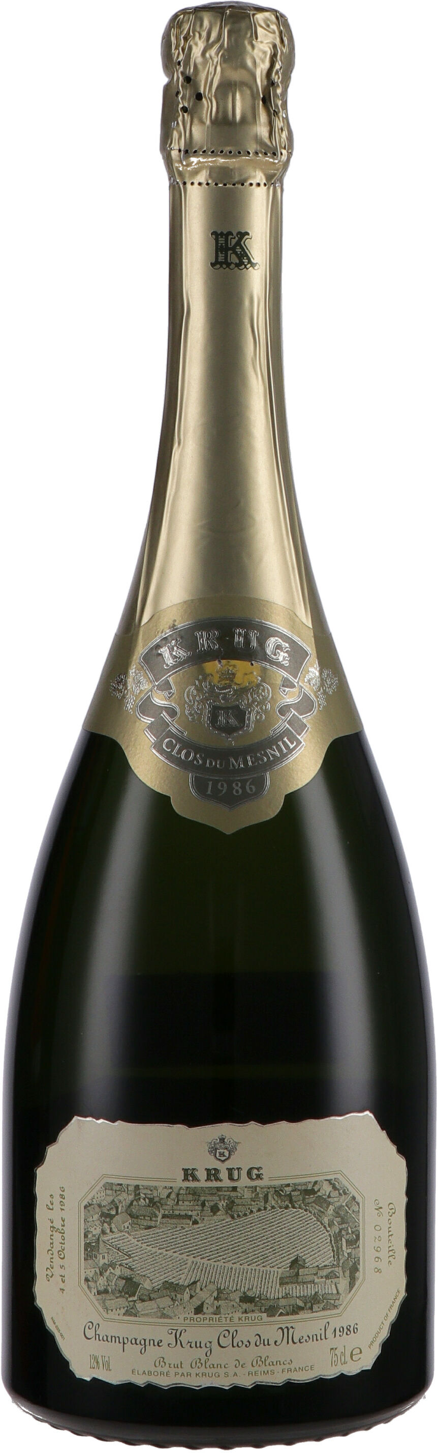 Krug Champagne Brut Blanc Des Blancs Clos Du Mesnil 1986