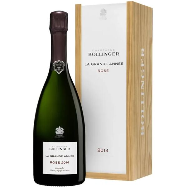 champagne la grande annÉe’ rose' bollinger  2014 - cofanetti legno - 0,75 l