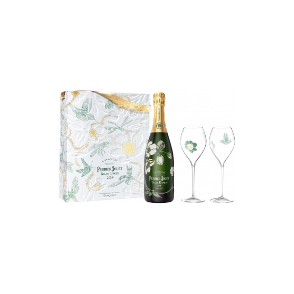 champagne perrier-jouët champagne perrier jouët - belle epoque 2015 - coffret 2 flûtes