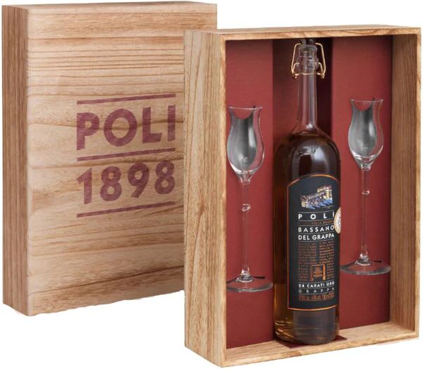 Poli Jacopo Kit Grappa 'Bassano 24 Carati' Glass Pack Jacopo Poli