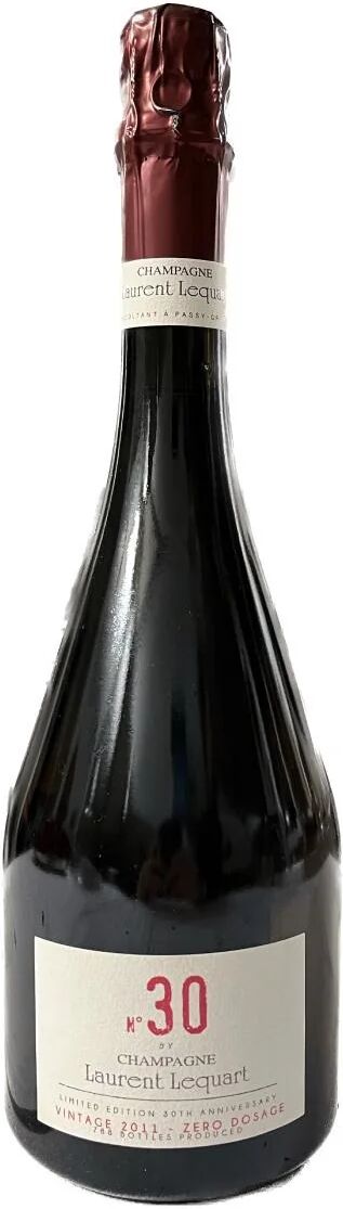 Laurent Lequart CHAMPAGNE N° 30 – VINTAGE 2011 - ZERO  DOSAGE - EDIZIONE LIMITATA 788 BOTTIGLIE