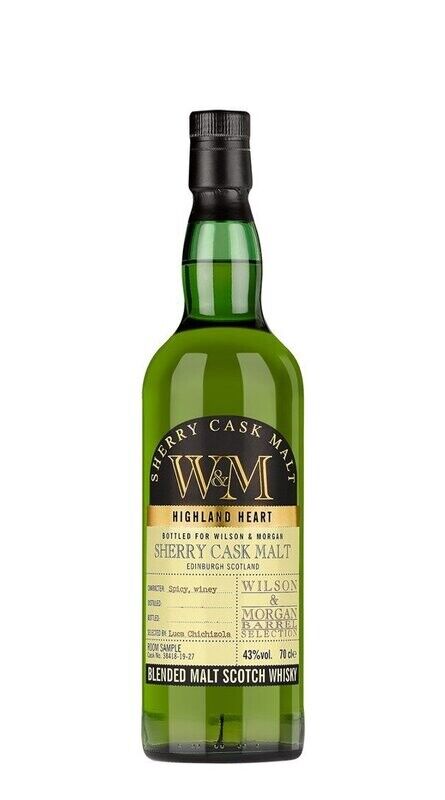 WILSON E MORGAN Wilson & Morgan House Sherry Cask Malt Schotch Whisky Cl 70