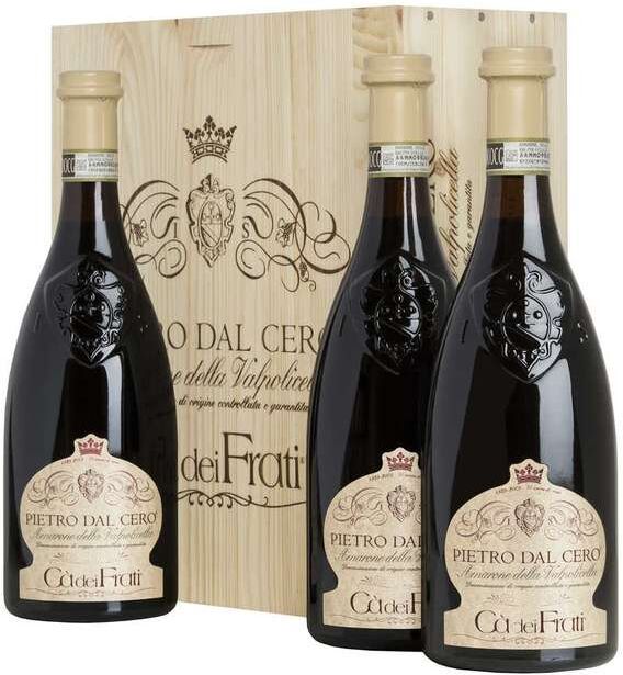 Cà dei Frati 3 bottiglie amarone "pietro dal cero" in cassa legno