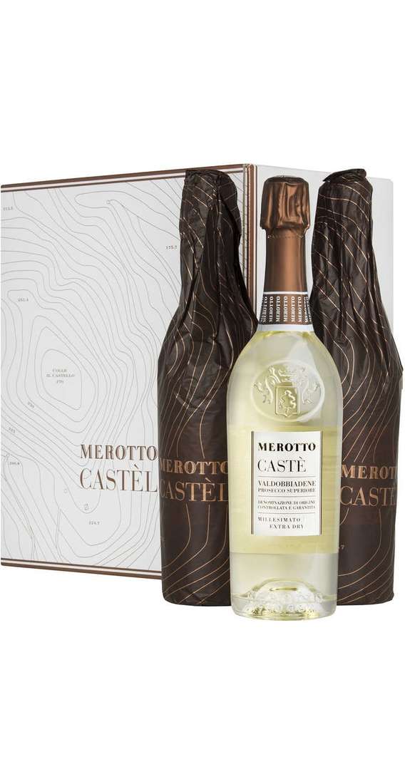 Merotto Cofanetto 6 bottiglie di valdobbiadene prosecco superiore extra dry millesimato
