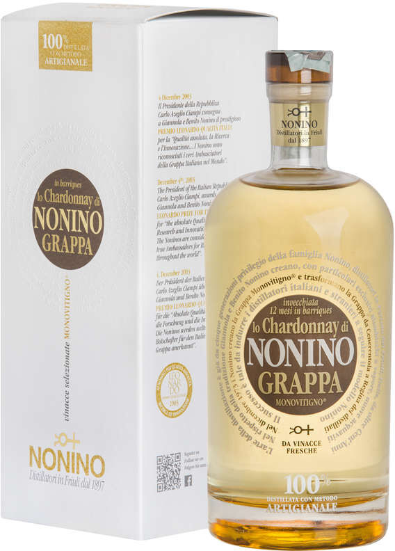 NONINO Grappa chardonnay "barriques" limited edition astucciata