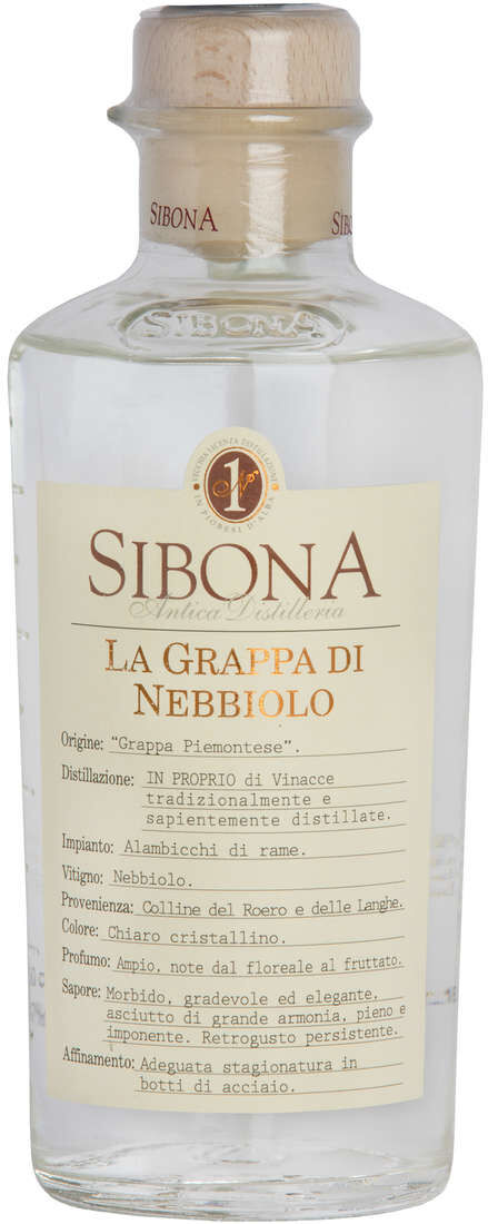 Sibona Grappa di nebbiolo "bianca"