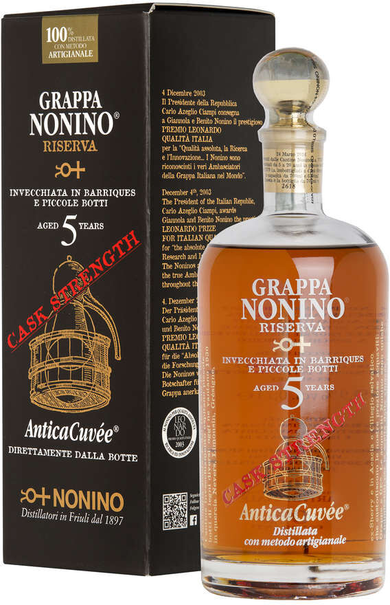 NONINO Grappa "riserva 5 years "antica cuvée cask strength